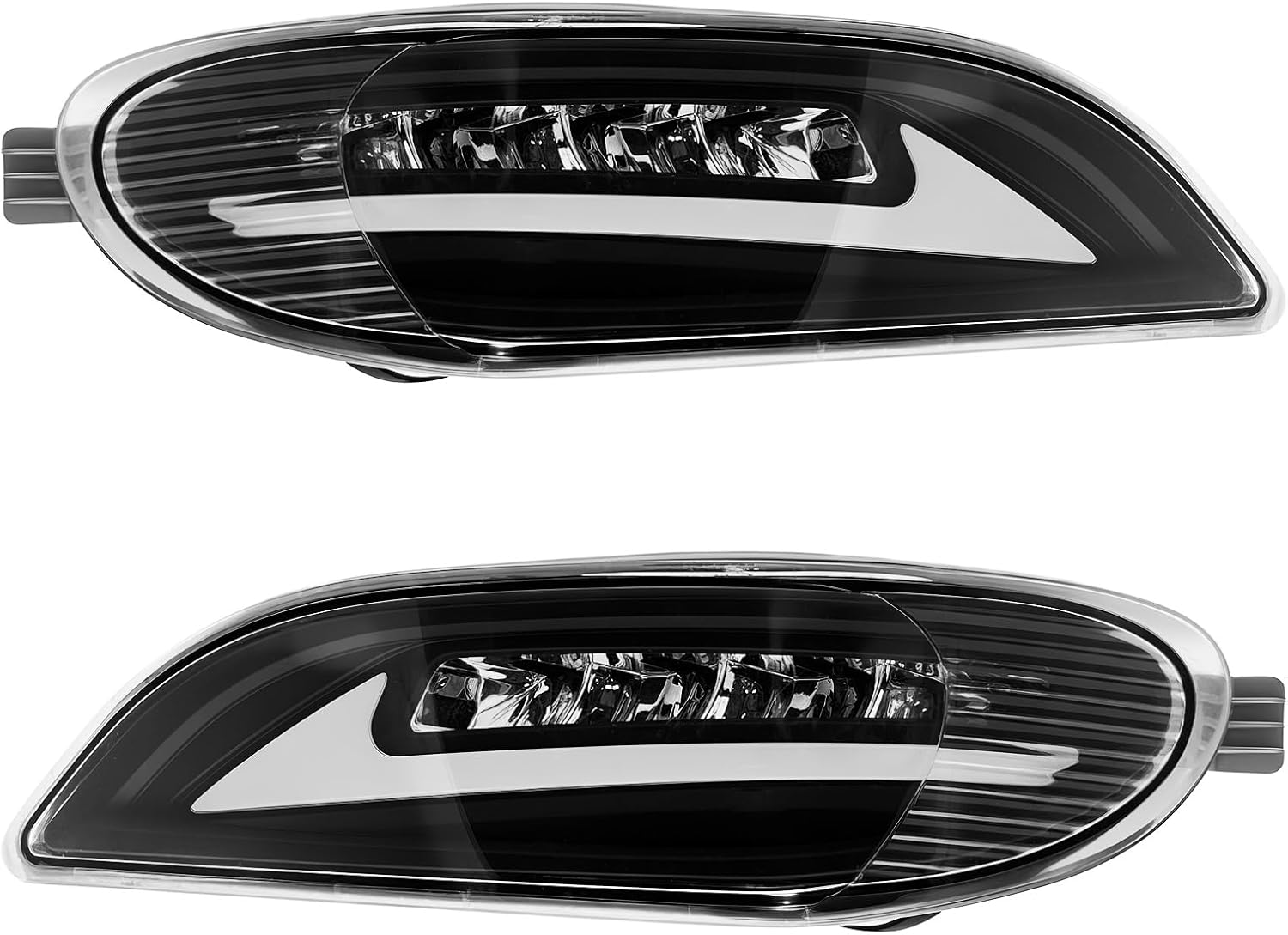 LED&DRL Fog Lights Compatible with Camry 2002-2004/ Corolla 2005-2008/ Solara 2002-2003 1 Pair of Front Bumper Fog Lamps with Daytime Running and Turn Signal- Clear Lens