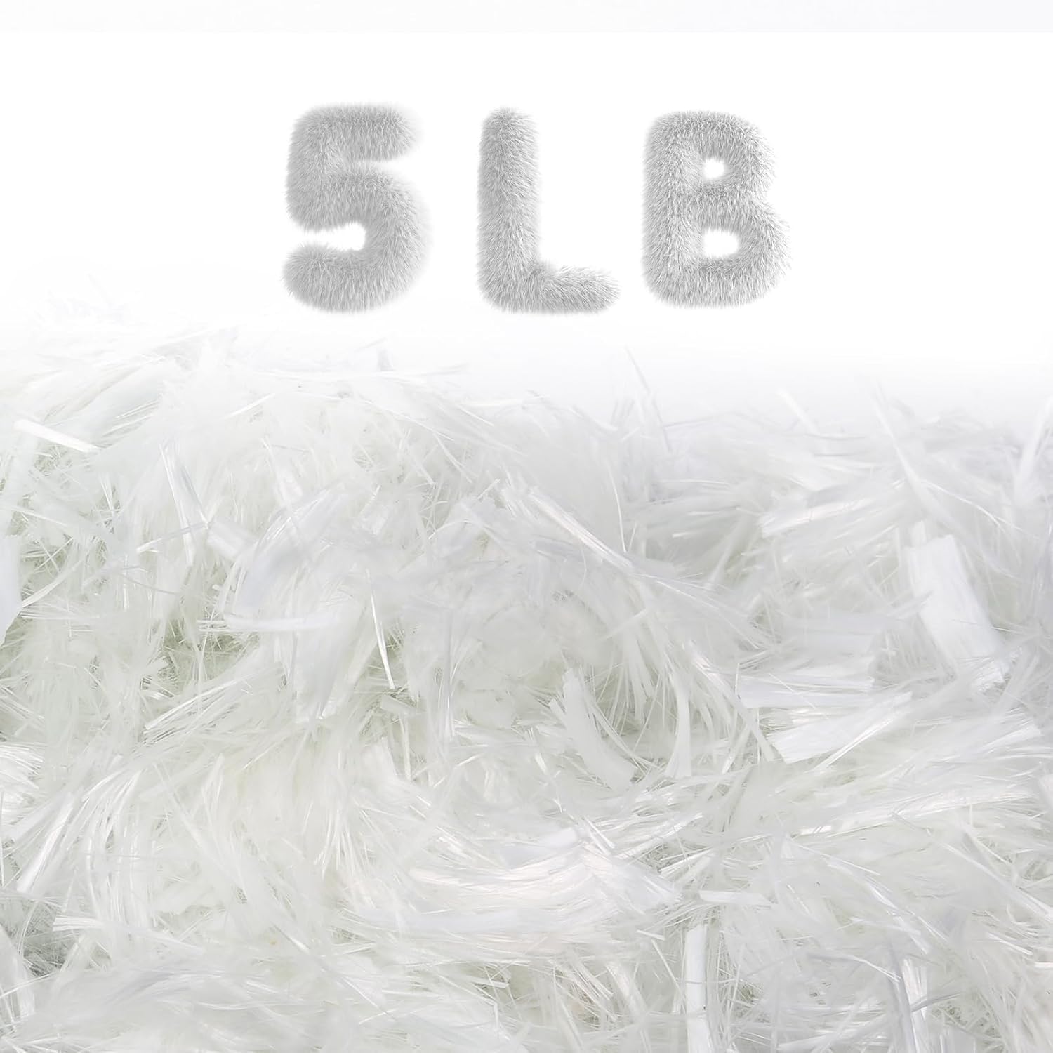 5Lb, Fiberglass, Fiberglass for Concrete, Chopped Fiber Glass, Concrete Fiber, Reinforcement, 3/4 Inch, Floor Anti-Seepage and Crack Prevention Reinforced with Cement Mortar, JUNJIAHAOZHU