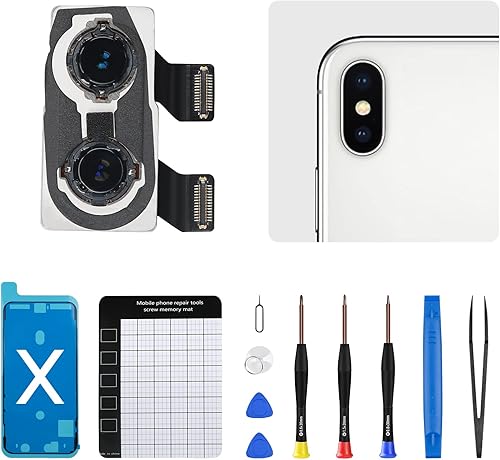 Para iPhone X cámara trasera reemplazo OEM para iPhone 10 12MP lente trasera principal partes iPhoneX 5.8 "con lente de teleobjetivo ancho OIS HDR