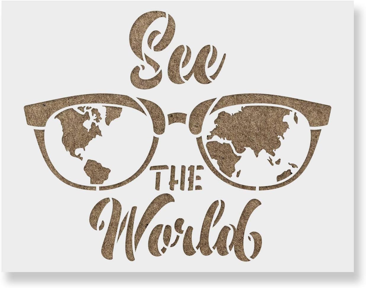 See The World Map Stencil - Perfect for Crafting Global and Adventure Themes, See The World Map Stencils for Painting