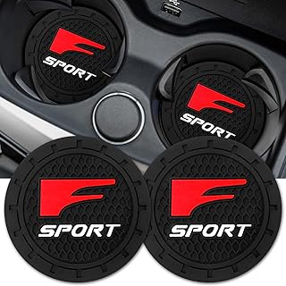 Car Cup Holder Coaster for Lexus F Sport Series Recessed Silicone Cupholder Coaster Interior Accessories 2.75in 2Pieces Black