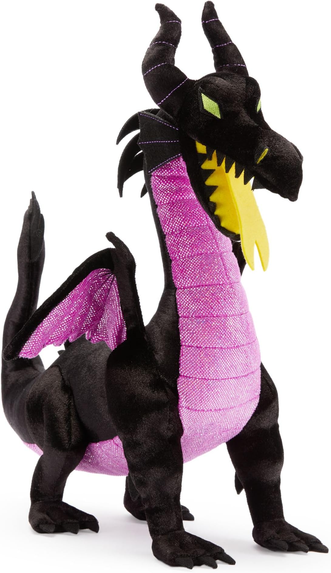 Disney Store Official Dragon Maleficent Plush, Sleeping Beauty, 35cm / 14", Black Dragon Teddy, Suitable from Birth, 0+