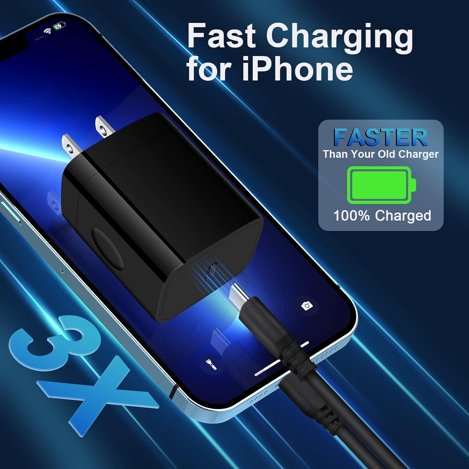Super Fast Charger Type C Charging Block Compatible for Samsung Galaxy Z Fold 7,Z Flip 7,A17,S25Edge,S25 Ultra,S25,S25+,S24 FE,S24 Ultra,A16 5G F36,Pixel 9a,USB C Wall Charger & 6FT USB C to C Cable image 4