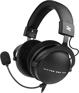 talomen Studio Monitor Headphones for Recording, Wired Over Ear Studio Headphones with Detachable Boom Microphone, Professional Monitoring Headset for Podcast, Broadcast, Streaming & Audio Mixing