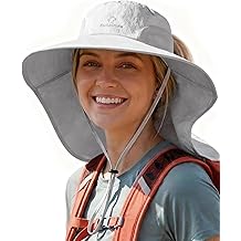 Sun Hats for Women Men UPF 50+ UV Protection Wide Brim Hiking Fishing Hat with Neck Flap