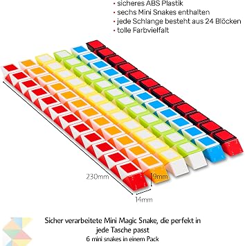 CUBIXS® Mini Magic Snake – Pack of 6