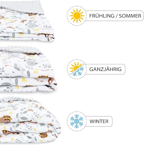 Sacco ovetto coperta invernale 90x90 cm - universale lavabile copertina per passeggino bebe per seggiolino auto bambino o swaddle neonato 0-6 mesi Oeko-Tex Caramella safari - 4