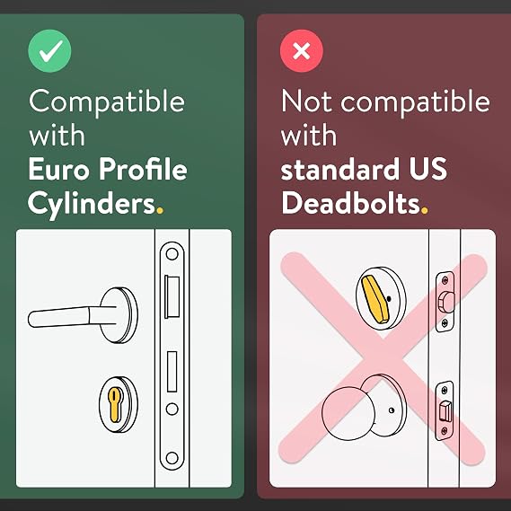 Nuki Smart Lock Ultra (Euro Profile) Smart Door Lock for European Doors, Keyless Entry, Auto-Unlock, Matter, WiFi, Bluetooth, Remote Access, Easy DIY Installation, Includes Security Cylinder
