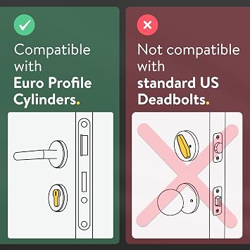 Nuki Smart Lock Ultra (Euro Profile) Smart Door Lock for European Doors, Keyless Entry, Auto-Unlock, Matter, WiFi, Bluetooth, Remote Access, Easy DIY Installation, Includes Security Cylinder