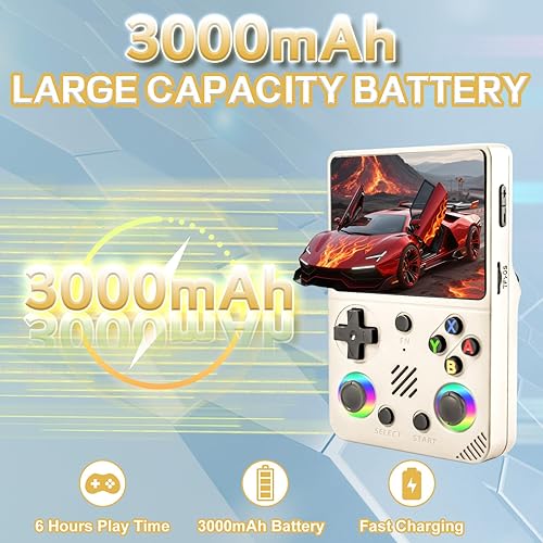 Miniatura 5 de RG36PRO - Consola de videojuegos retro, sistema de código abierto, pantalla IPS de 3.5 pulgadas, tarjeta TF 64G, batería de 3000 mAh, soporta más