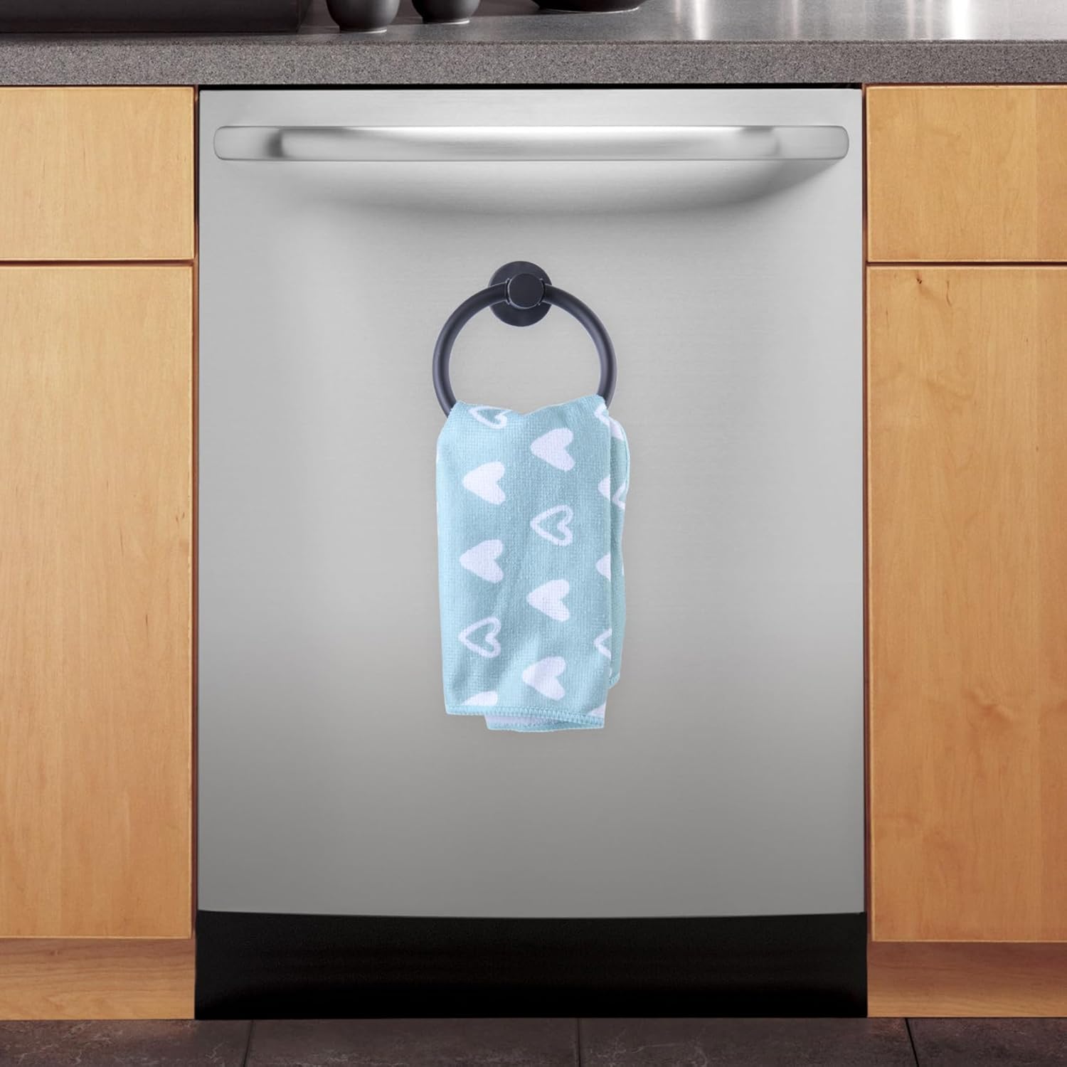 Magnetic Towel Holder for Refrigerator Kitchen Towel Ring Hook