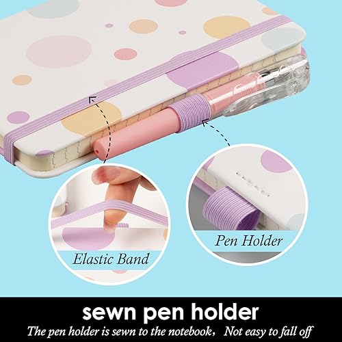 Miniatura 40 de Cuaderno pequeño de cuero con bolígrafo para escribir mujeres, con bolsillo pequeño, minibloc de notas forrado para viajes y trabajo, cuaderno de 3