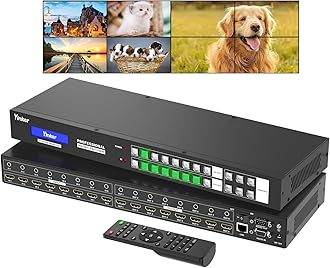 4x2 HDMI Video Wall Controller & HDMI Matrix Switch 8x8, Support Multiple Splicing Modes(4x2, 2x4, 3x2, 2x3, 2x2, 1x1, 1x8, 8x1...), 4K@30Hz, Web GUI, App Control, 3.5mm Audio,