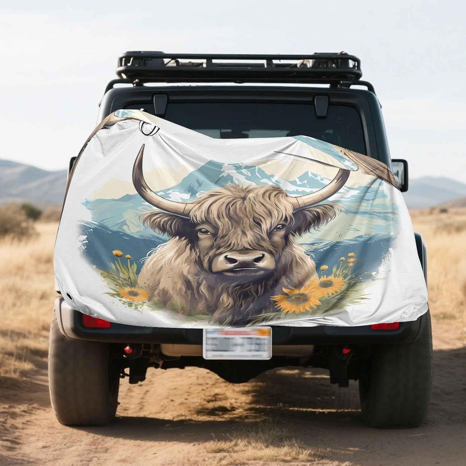 ALAZA Cattle Bike Cover Waterproof Outdoor Ebike Bicycle Covers Tarp Protection for 1/2 Bikes, Sun UV Dust Wind Proof