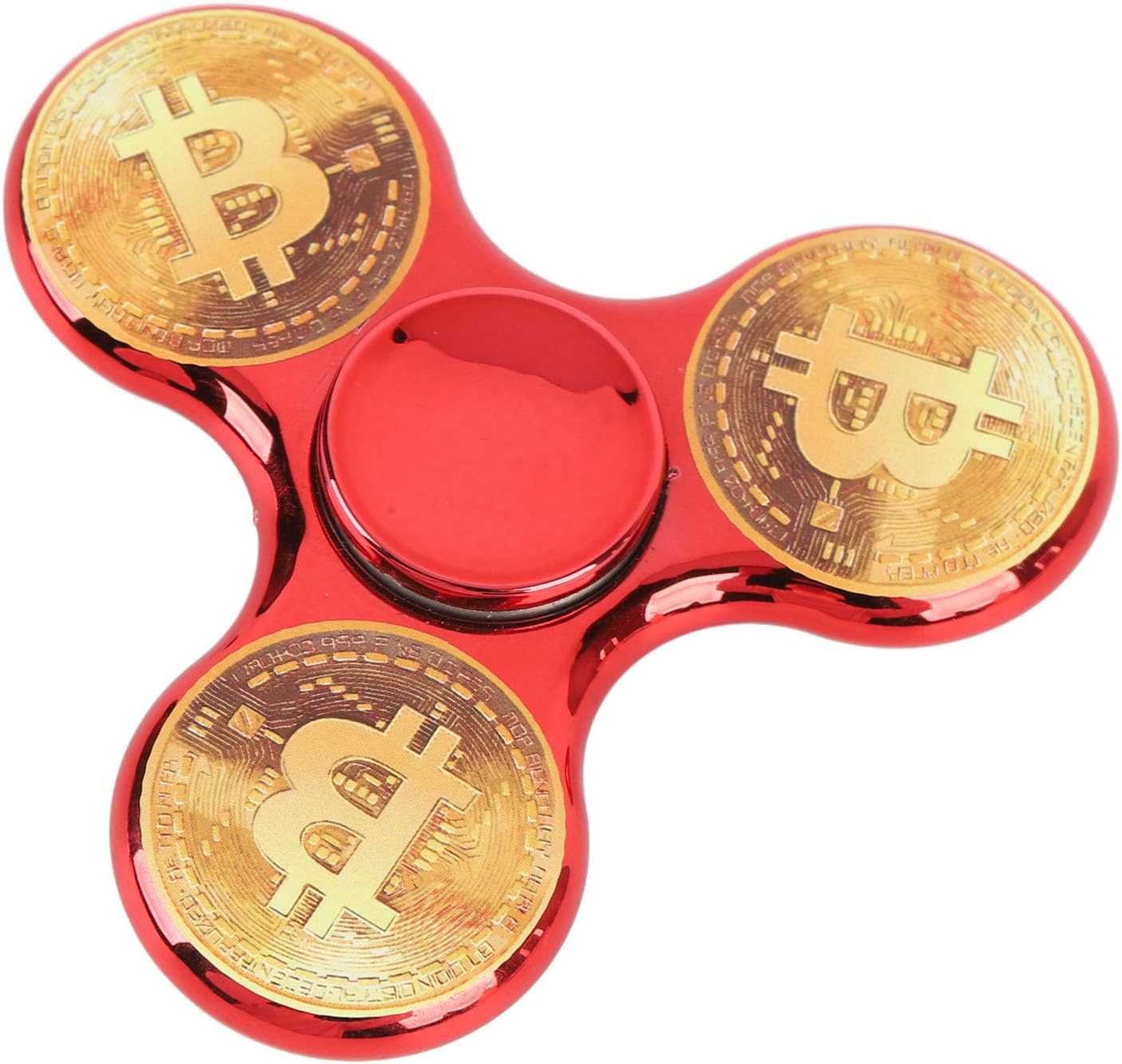 Stylish and Cool Fidget Toy Abs Electroplated Material Sensory Spinning Toy Anti Anxiety Toy Essential for Men and Boys Birthday Party Classroom Prize Stress Relief Tool (Red)