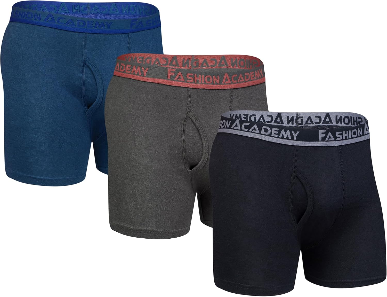 Men's Boxer Color Outer Elastic - 3 Piece Promo Pack