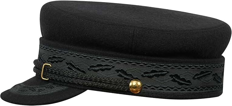 Sterkowski Model Hamburg Sailor Cap | Woolen Cloth Breton Cap for