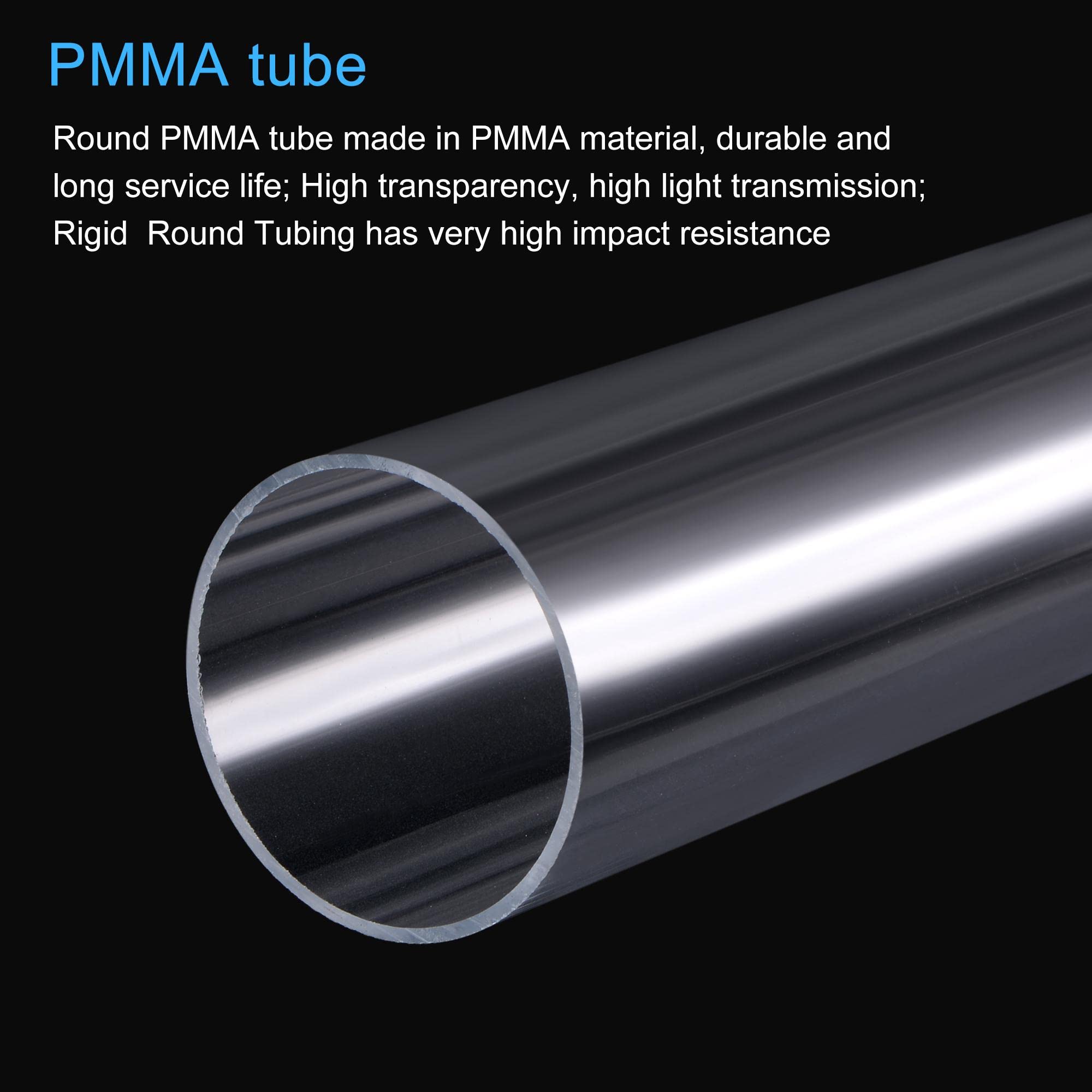 Produktbild von Sourcing Map PVC-Transparentrohr – Innendurchmesser 61 Mm, Außen-Ø 65 Mm, Länge 305 Mm, PMMA-Kunststoffrohr Für Lampenbau, Möbel & DIY