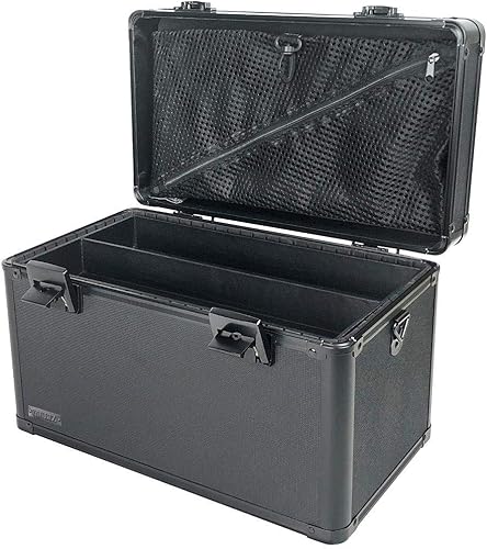 Miniatura 2 de Vaultz caja de seguridad portátil de 14 x 9.12 x 8.5 pulgadas, caja grande de almacenamiento con cerradura, bolsillo de malla y compartimentos