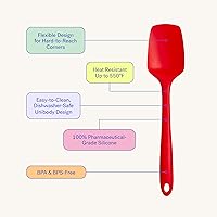 Vista 2 de GIR: Get It Right Espátula de Silicona Spoonula - Raspador Espátula de Silicona Antiadherente Resistente al Calor para Mezclar, Servir, Raspar