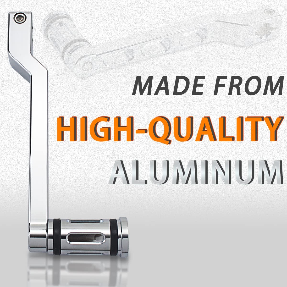 Heel Toe Shift Pegs, Aluminum Front and Rear Levers w/Shifter Pegs for Harley 1986-2017 FL Softail,1988-2025 Touring Road King Road Glide Street Glide Electra Glide,2008-2025 Trike,Chrome