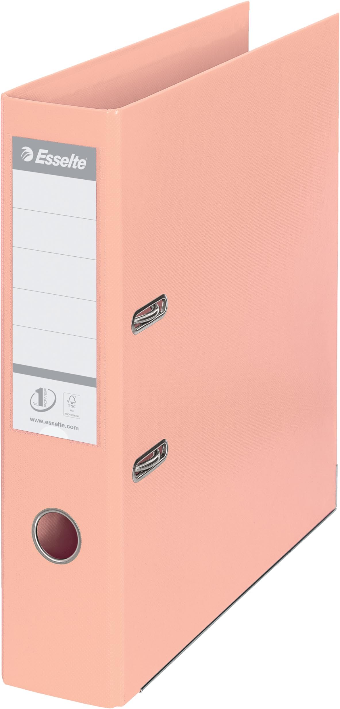 Esselte A4 7.5 cm Spine Plastic Lever Arch File - Solea Peach