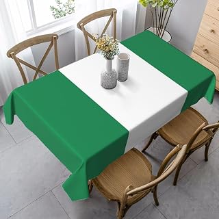 Flag of Nigeria Print Tablecloth Table Cover for Indoor Outdoor Dining Table Cloth for Cafes Parties Weddings