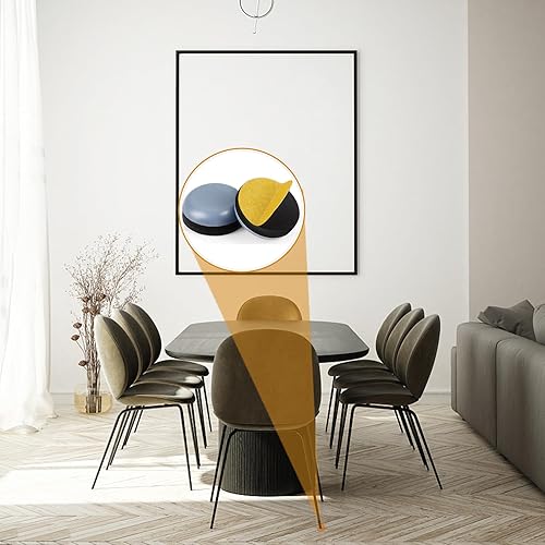 Miniatura 4 de 24 Piezas Deslizadores de Silla de 12 Pulgada Deslizadores de Muebles Pequeños para Alfombra Deslizadores de Muebles Redondos de Teflón,