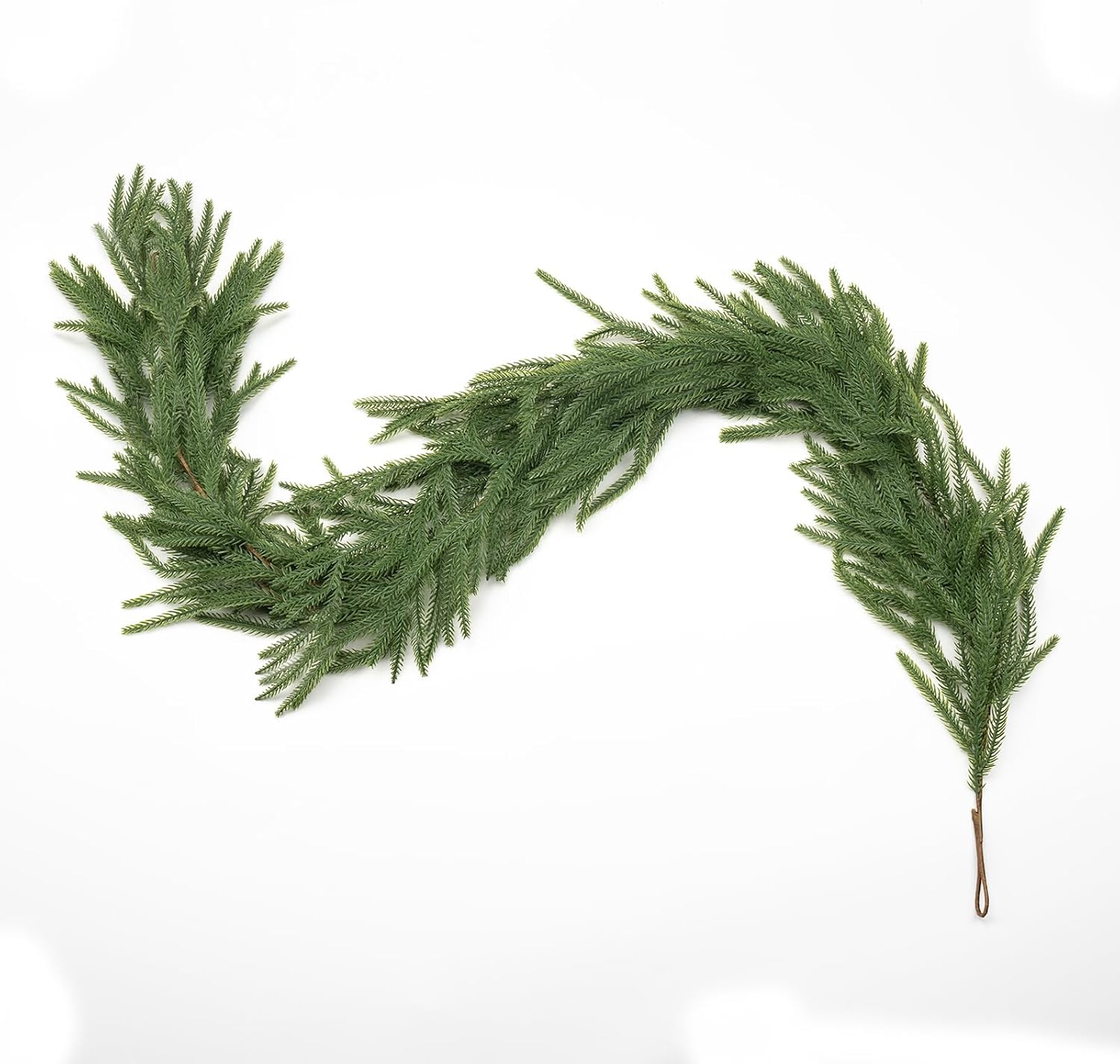 6Ft Artificial Norfolk Pine Garland Realistic Green Faux Greenery Garland for Christmas Table, Fireplace, Mantle, Window, Stairs, Indoor, Outdoor Holiday Decor(1PCS) - Image 8