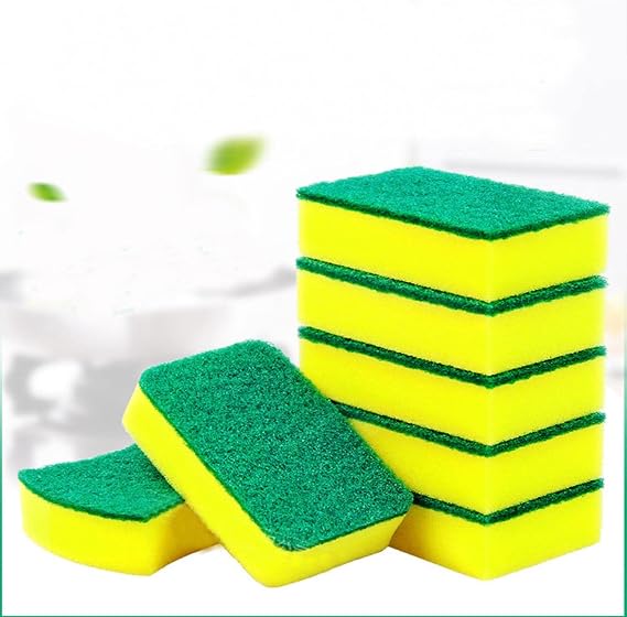 20Pcs High Density Sponge Kitchen Cleaning Tools Washing Towels Wiping Rags Sponge Scouring Pad Microfiber Dish Cleaning Cloth