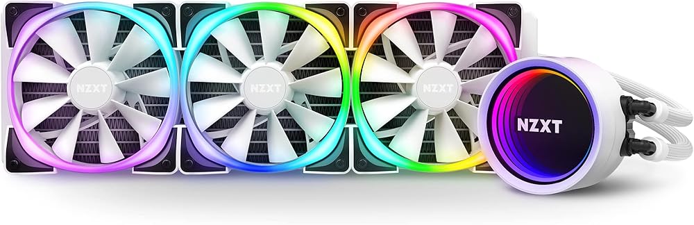 NZXT Kraken X73 RGB 360mm - RL-KRX73-R1 - AIO RGB CPU Liquid Cooler - Rotating Infinity Mirror Design - Improved Pump - View 1