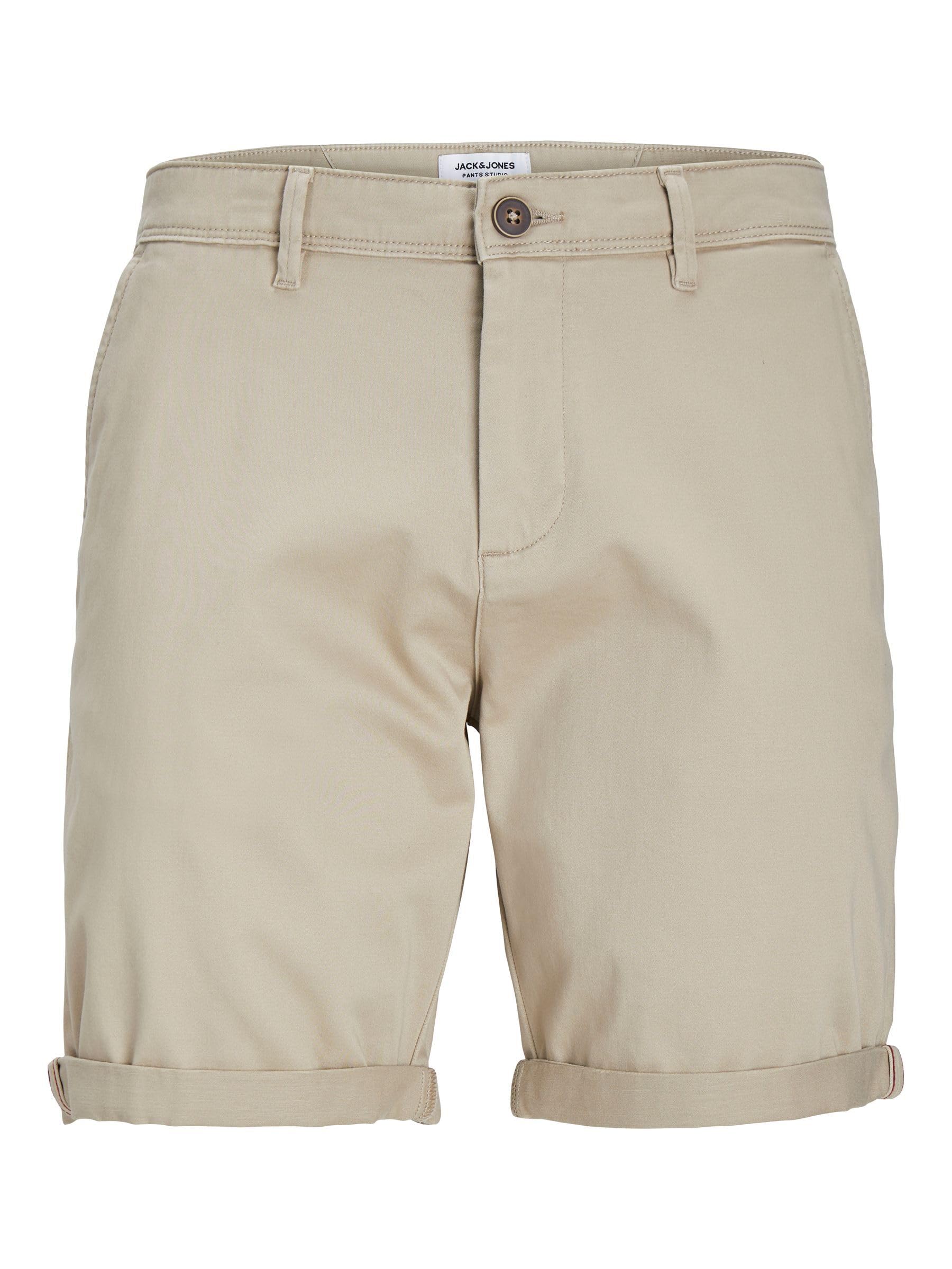 Jack & Jones Mens Jpstbowie Jjshorts Solid Sn Chino, Crockery, XL UK