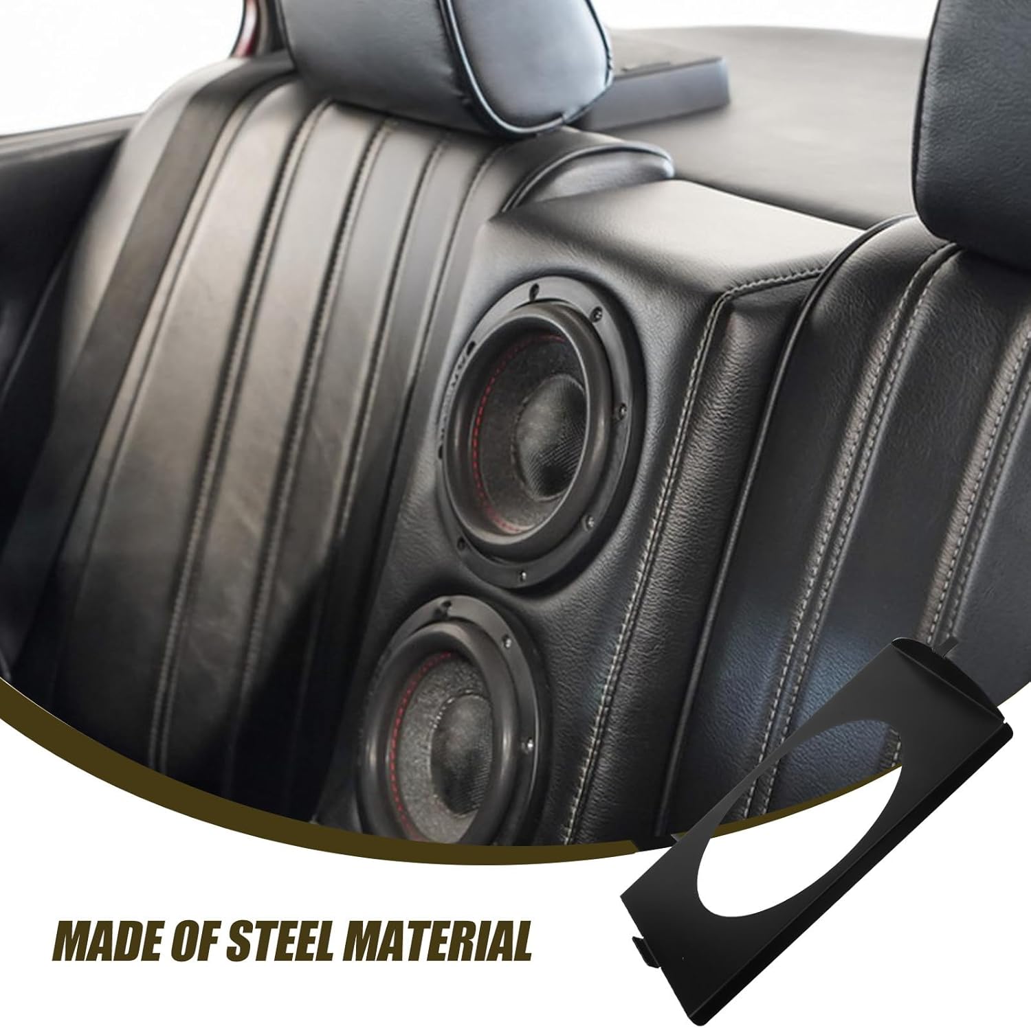 Kichvoe 2pcs Rear Seat Speaker Bracket - Automotive Speaker Spacer Adapter Rings - Universal Fit Car Mounting Accessories for Behind Seat Installation