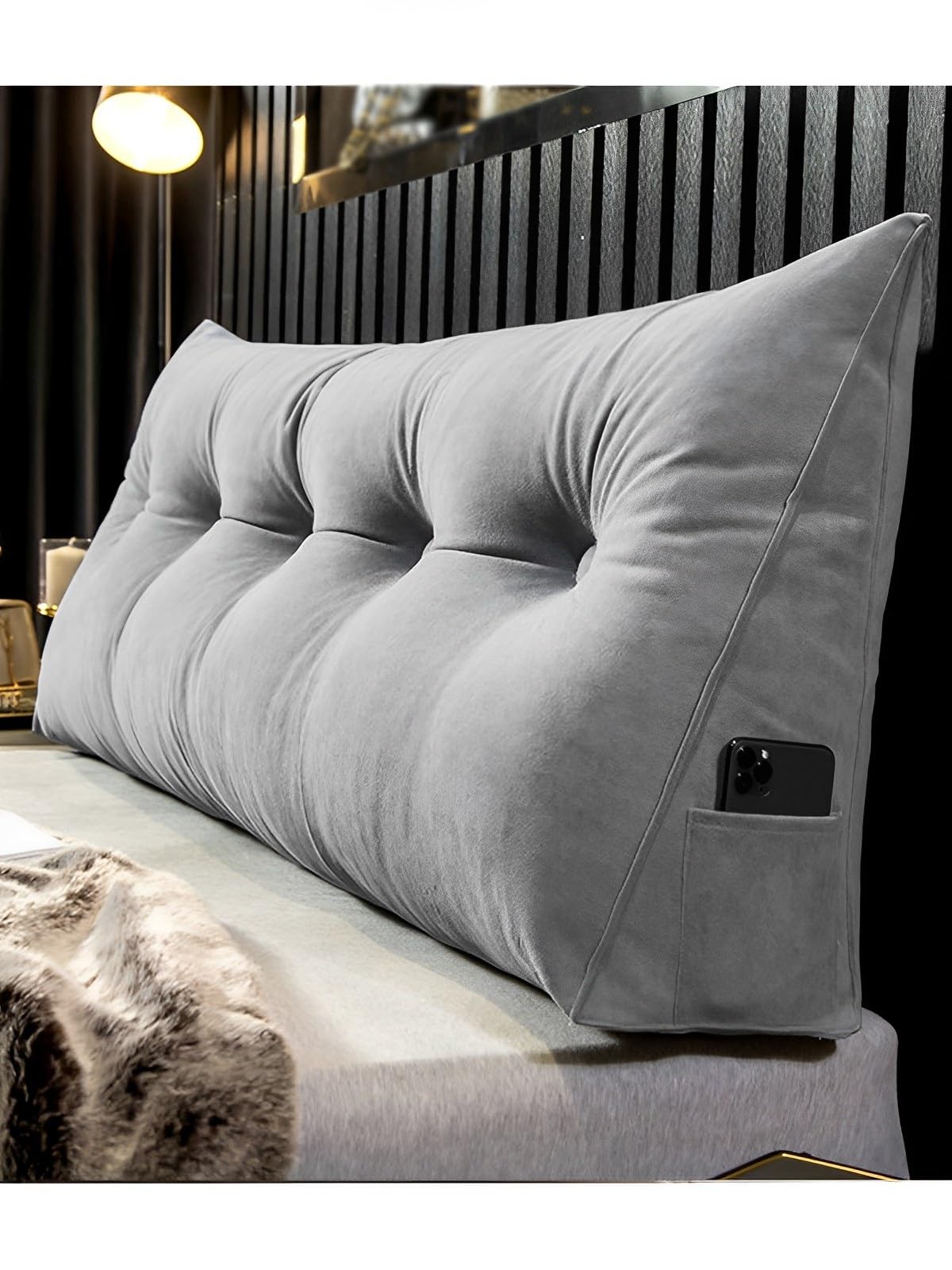 Coussin de soutien triangulaire pour soulager le dos au lit et sur canapé