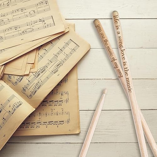 Miniatura 4 de Baquetas personalizadas 5A grabadas con láser, baquetas de madera personalizadas, regalos para músicos, bateristas, bandas