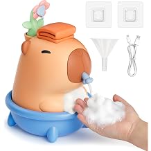UNEEDE Capybara Hand Soap Dispenser, Automatic Touchless Foaming with Advanced Sensor, IP7 Waterproof, Portable &amp; Wall Mount Rechargeable, 9.5oz/280ml, Cute Soft Silicone for Bathroom, Decor Gifts