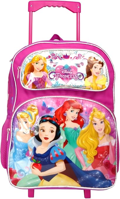 princess rolling backpack