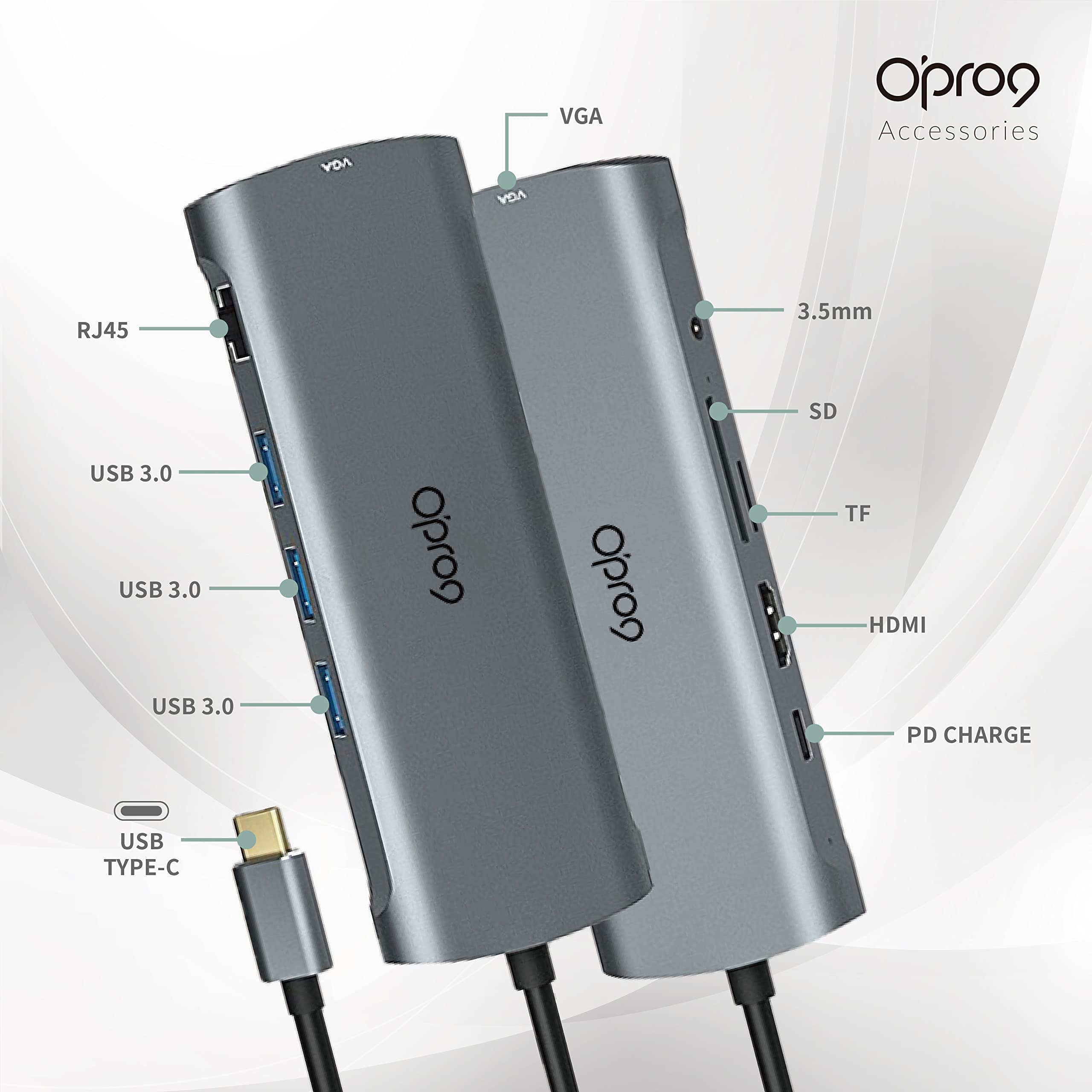 Amazon | Opro9 10-in-1 USB Cハブマルチポートアダプター ノート