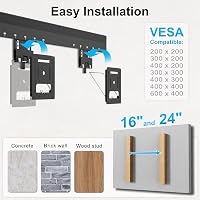 IMtKotW Ultra Slim TV fali tartó 37-80 colos tévéhez, 75 kg, VESA 600x400 6