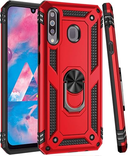Funda para Galaxy M30 Casopara Samsung M30 Funda de Teléfono, Grado Militar Soporte magnético para anillo de coche Soporte Soporte Kickstand