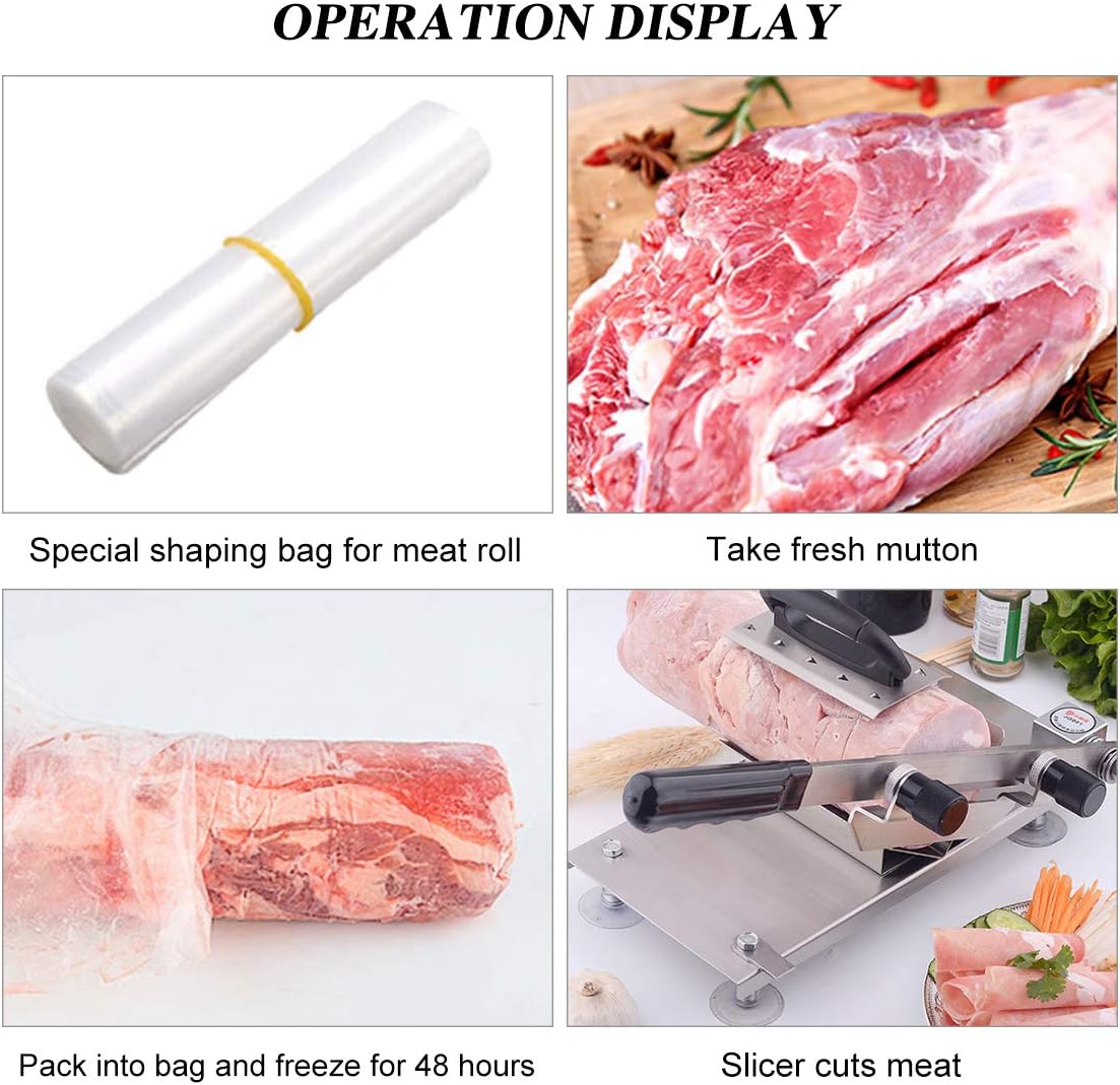 Review Discount Manual Frozen Meat Slicer, Stainless Steel Meat Cutter Beef Mutton Roll Meat Cheese Food Slicer Vegetable Sheet Slicing Machine, Deli Slicer for Home Kitchen Best Deal Cheap 🛒 Manual Frozen Meat Slicer, Stainless Steel Meat Cutter Beef Mutton Roll Meat Cheese Food Slicer Vegetable Sheet Slicing Machine, Deli Slicer for Home Kitchen