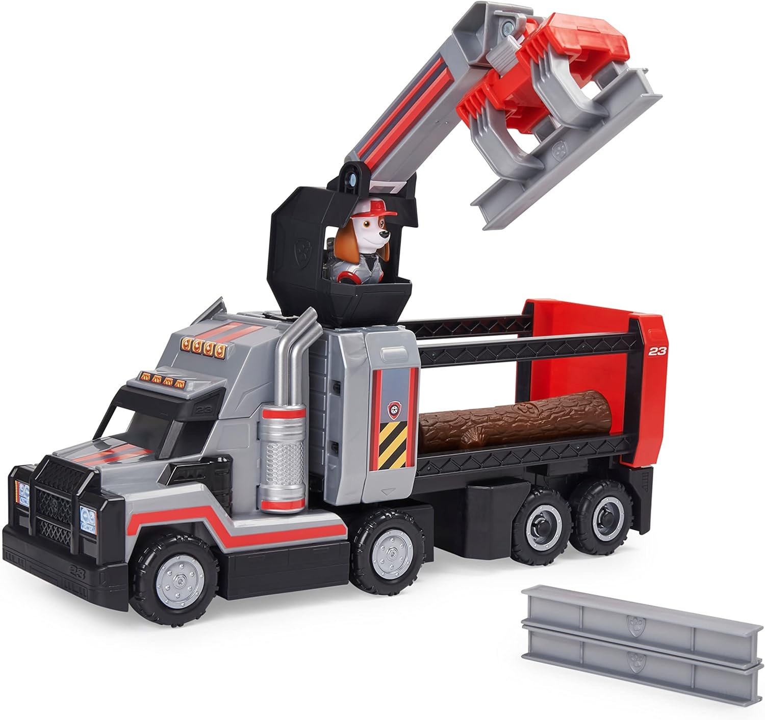 Paw Patrol, Big Ala Deluxe Truck with Movable Control Panel, Retractable arm with Claw, Accessories and Action Figures, Toys for Children from 3 Years Old