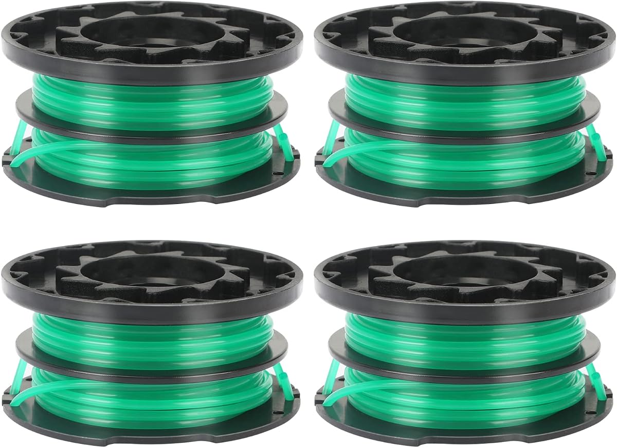 EFD-080 0.080" Trimmer Spool Replacement for Black+Decker 60V 4PK | Fit for Black Decker LST560C 60V MAX EASYFEED Auto-Feed Weed Eater, 20Ft 0.080" Dual Line,Quick Loading,Perfect Size