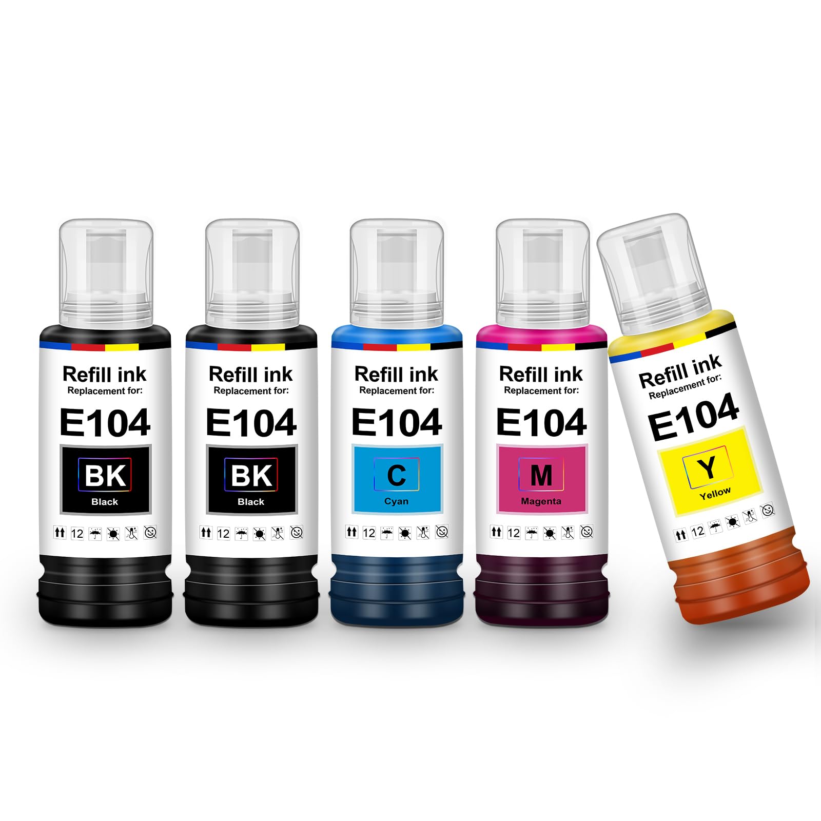 UniPlus Tinte ET-2850 ET-4850 ET-3950 ET-3850 ET-2856 Druckerpatronen Kompatibel für Epson E102 Multipack Refill Kompatibel für Epson Ecotank ET-4950 ET-4856 ET-2750 ET-3956 ET-4956 ET-15000 4700