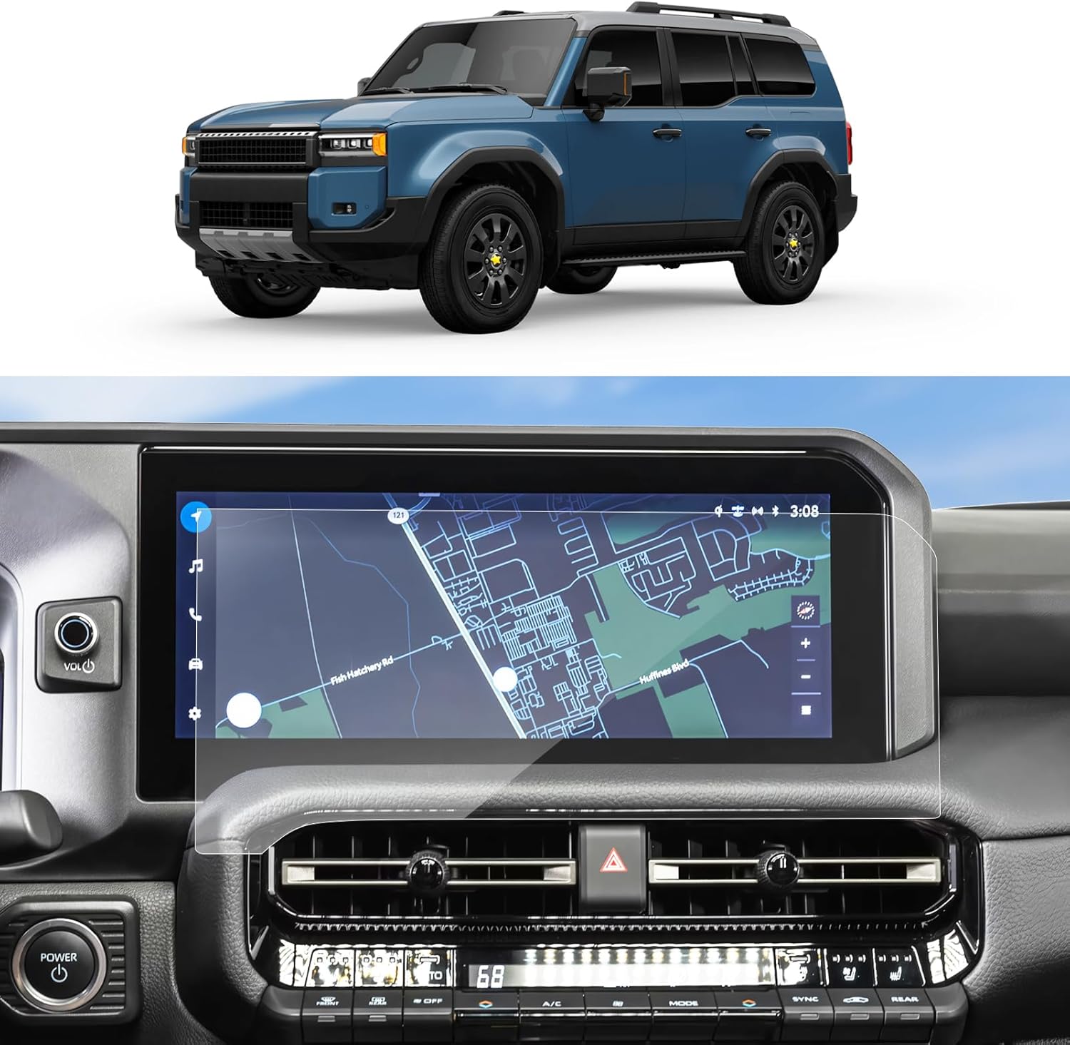 SKTU Upgrade 2PCS for 2024 2025 2026 Toyota Land Cruiser Screen Protector 12.3 Inch for 2024 2025 2026 Toyota Land Cruiser (Land Cruiser/First Edition) 12.3-Inch Navigation 2024 2025 2026 Land Cruiser Accessories [Anti-Glare, Ultra Clear] - Amazon product rated Grade C