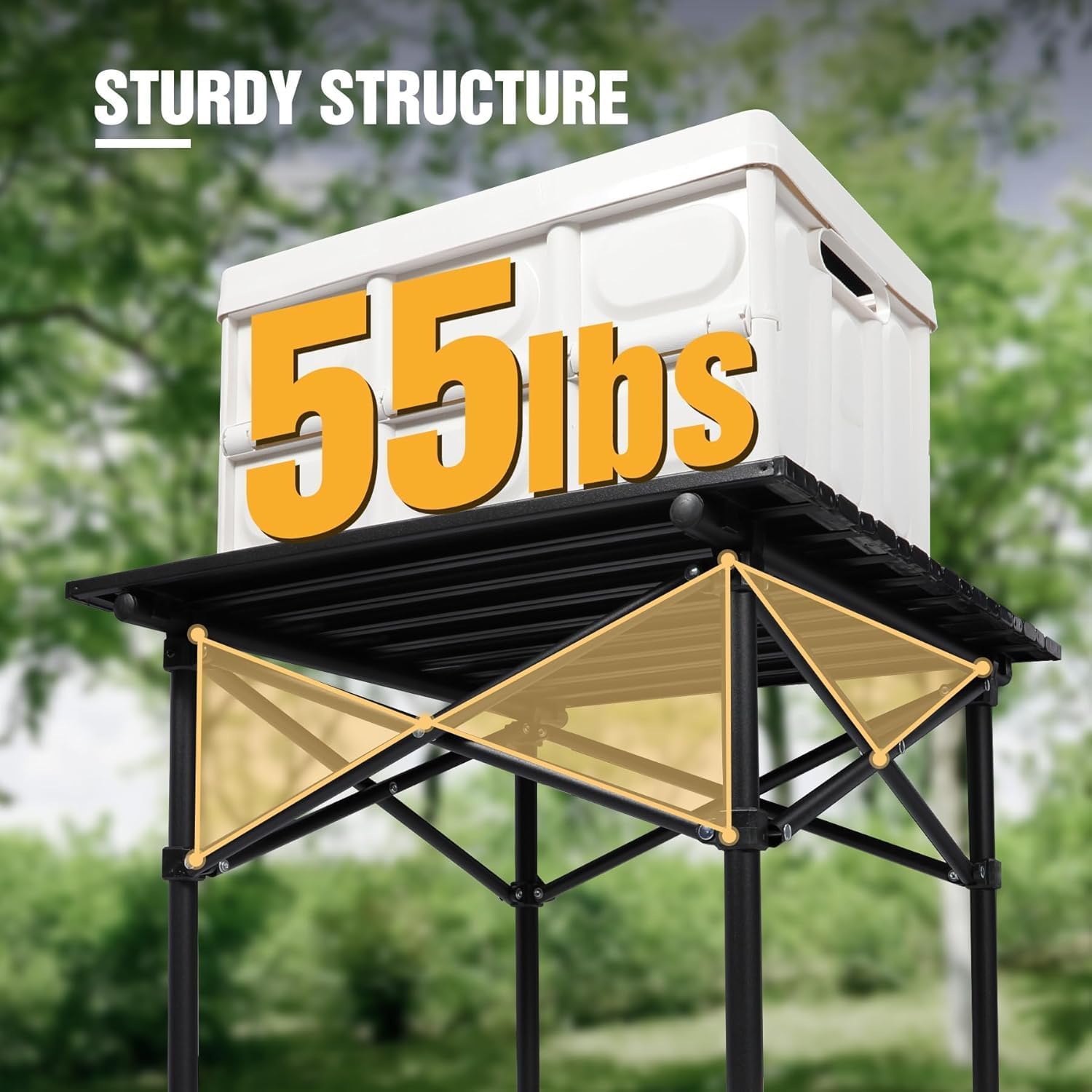 Folding Camping Table, 20x20.5 Inch Portable Roll Up Lightweight Camp Table for Outdoor, Picnic, Beach, Hiking, Travel, Black
