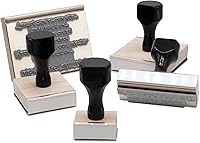 Vista 7 de Infusion Sello de Madera Tradicional con Texto Personalizado y Mango de Plástico, 2,5 x 2,5 cm