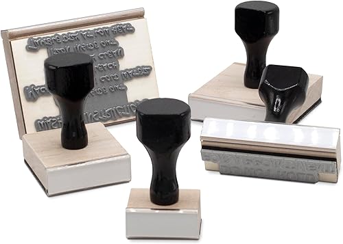 Miniatura 4 de Infusion Sello de madera tradicional con mango de plástico, 5 "x 6"