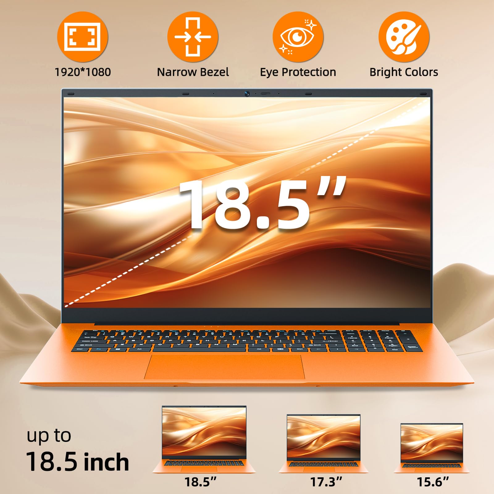 MELIUNA 18.5 Inch Portable Laptop Computer with Celeron N5095 Quad