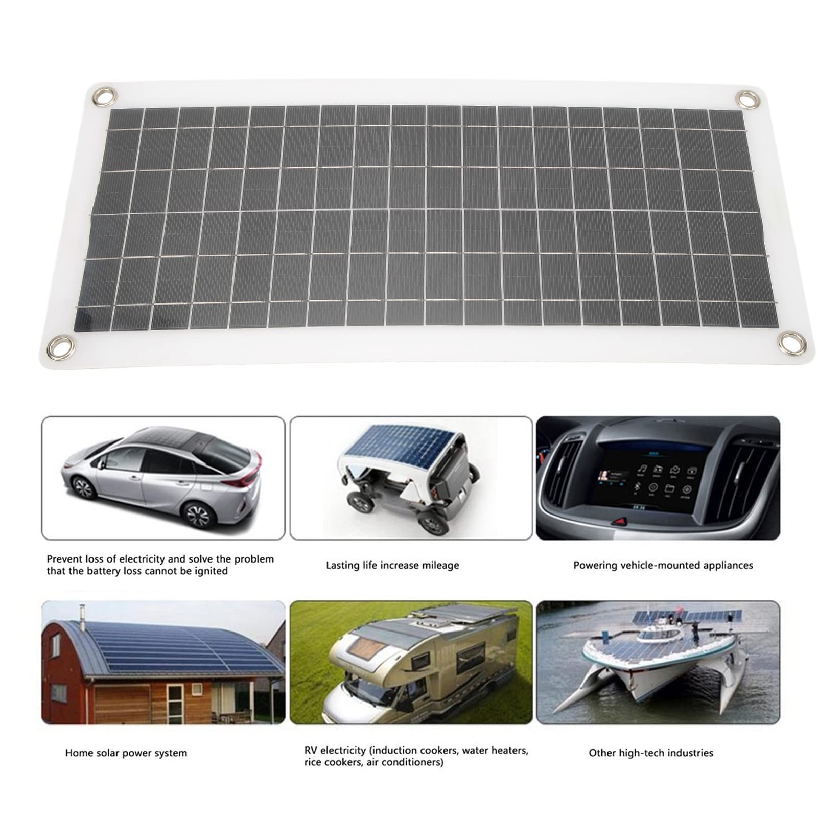 Solarstrom-Set, 220 W, Wechselrichter, 10 A, Controller, Polysilizium, 30 W, mit Überspannungsschutz, 12 V, für Auto, Wohnmobil, Marine, Boot